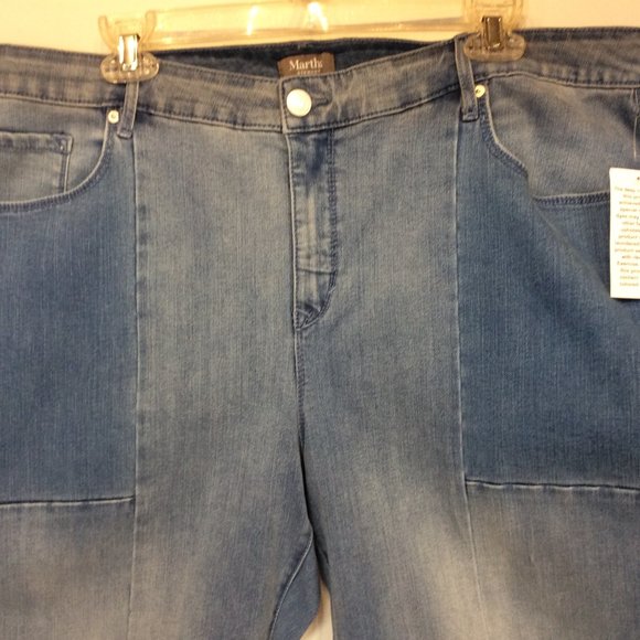 Martha Stewart Regular Seamed Panel 5-Pocket Ankle Jeans 22W - Picture 4 of 11